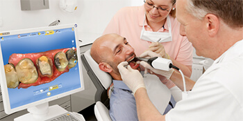 dentist using impression system