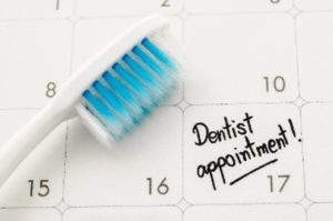 Appointment on calendar for cosmetic dental work